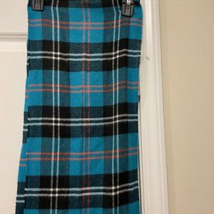 Scarf teal plaid EUC  Una Talla Women Accessories Scarves